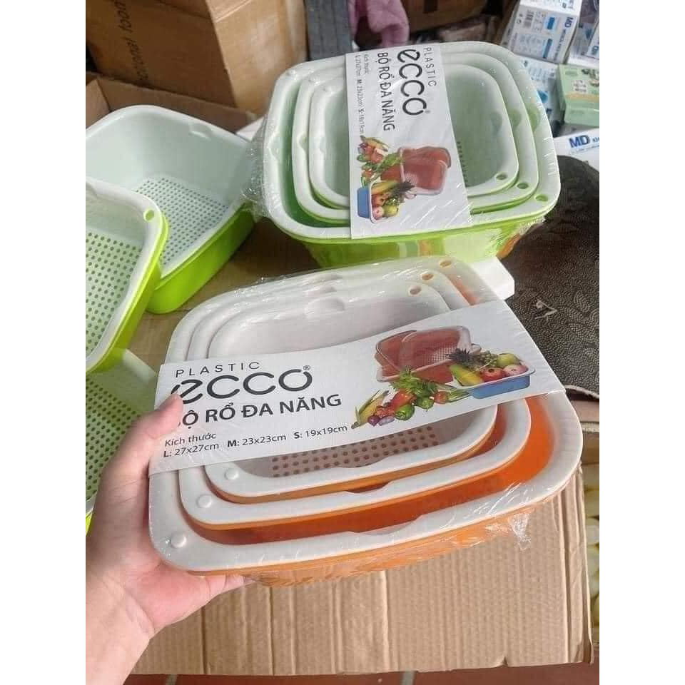 SET 6 CHẬU RỔ NHỰA 3 SIZE TIỆN DỤNG