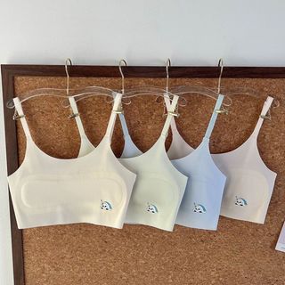 Áo Lá Cho Bé Gái Su Mềm Hình Gấu Đáng Yêu, Áo Lót 2 Dây Mỏng Điều Chỉnh Chống Hằn King Shop B-898