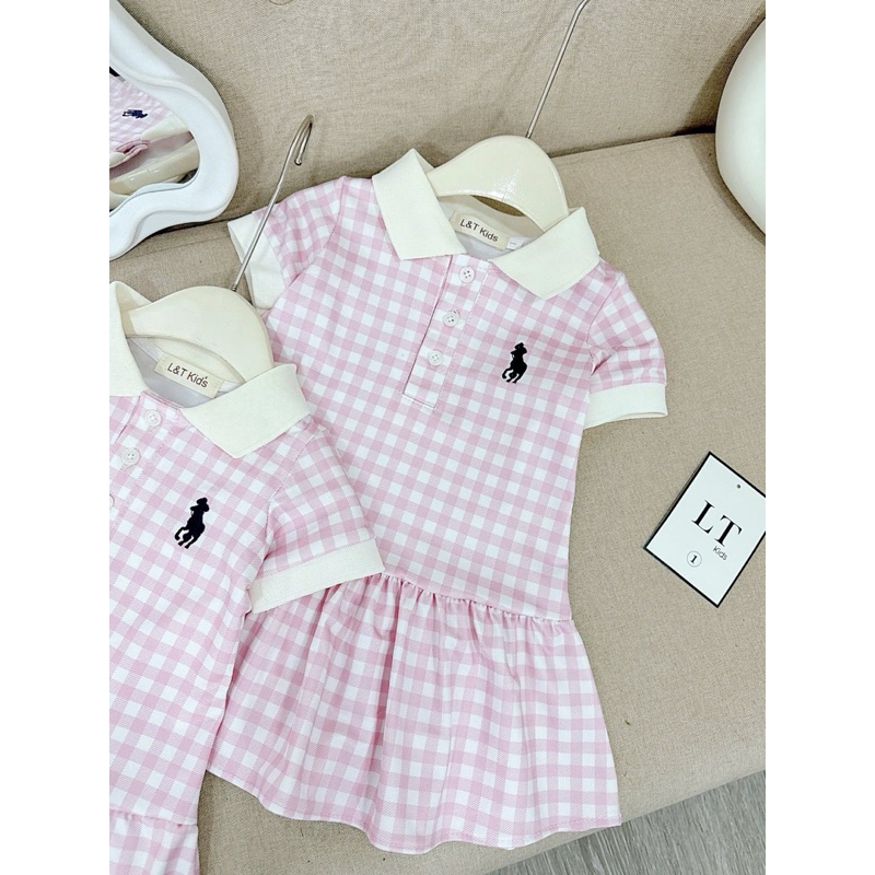 Váy bé gái kẻ caro đuôi cá chất cotton mềm mại mát size 6-27kg DL64 - váy cho bé Diệu Linh shopkids