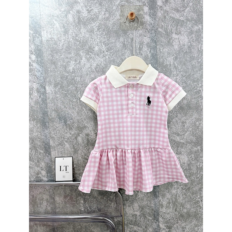 Váy bé gái kẻ caro đuôi cá chất cotton mềm mại mát size 6-27kg DL64 - váy cho bé Diệu Linh shopkids