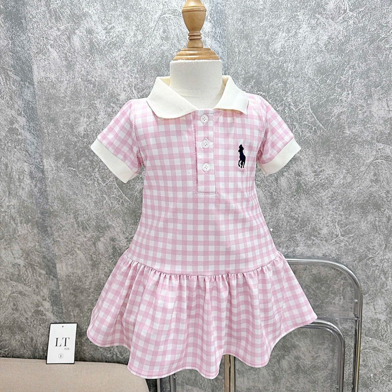 Váy bé gái kẻ caro đuôi cá chất cotton mềm mại mát size 6-27kg DL64 - váy cho bé Diệu Linh shopkids