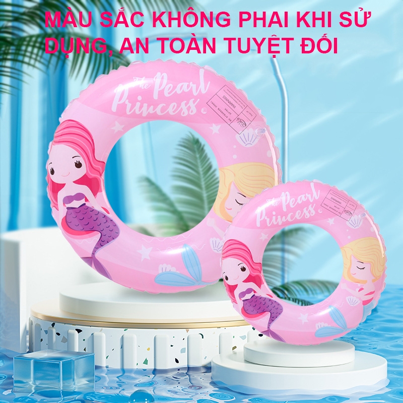 Phao bơi tiên cá hồng SPORTY LV7 dùng trong bể bơi, đi biển cho người lớn, trẻ em, phao cứu sinh