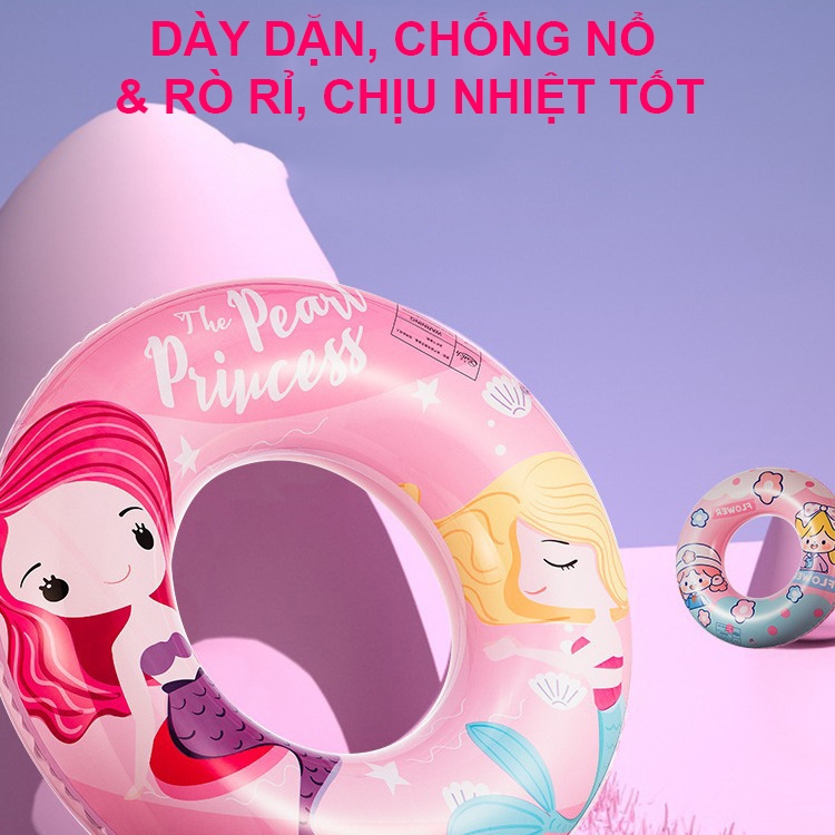 Phao bơi tiên cá hồng SPORTY LV7 dùng trong bể bơi, đi biển cho người lớn, trẻ em, phao cứu sinh