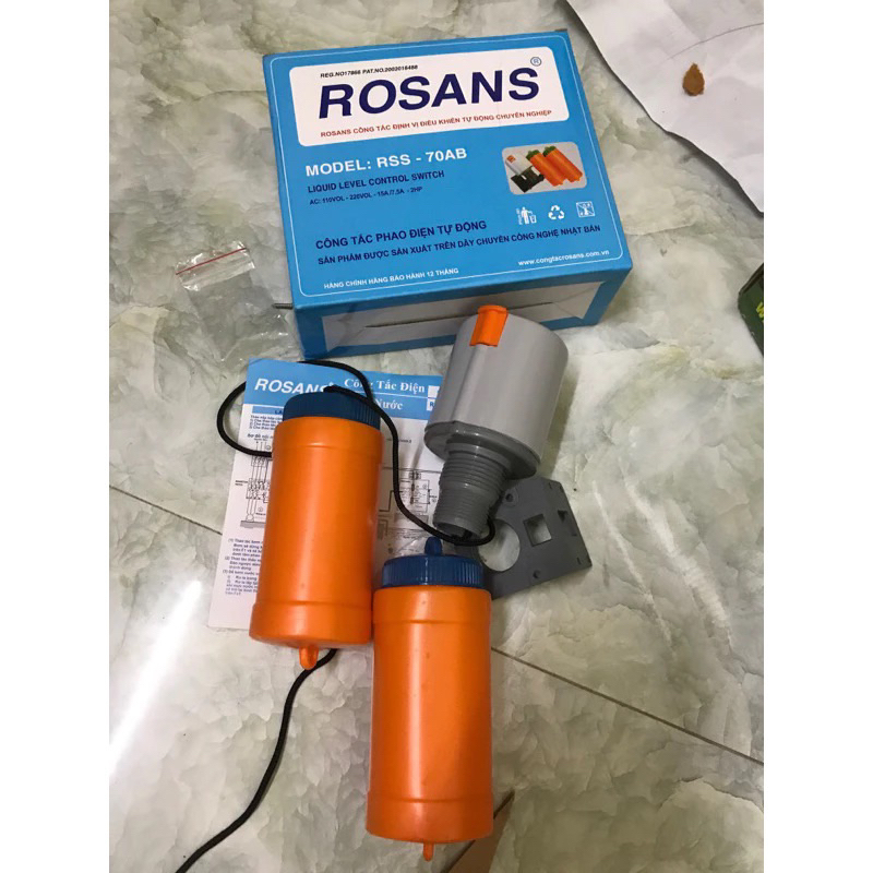 [BH 12 Tháng] Công Tắc Phao Điện Tự Động ROSANS Chính Hãng Tự Bật, Tự Ngắt Nước