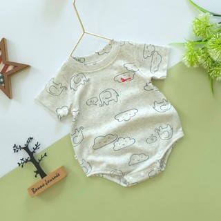 Bộ áo liền quần bé trai, bé gái cao cấp hiệu Bunnybaby cho bé từ 3-10kg
