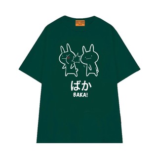 Áo Thun Anime NGỐ TEE "Baka" Thỏ Trắng Phong Cách Đáng Iu Chất Vải Cotton 75 Thoáng Mát Form Rộng