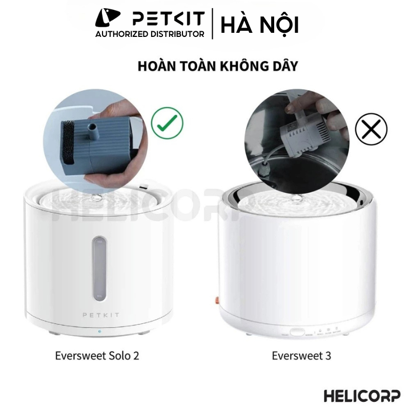 Ảnh Máy Lọc Nước Cho Chó Mèo PETKIT SOLO 2 Công Nghệ Bơm Không Dây Sử Dụng Nguồn USB 5V An Toàn Điện 2