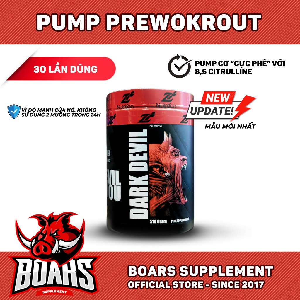 DARK DEVIL PREWORKOUT - PRE WORKOUT TĂNG SỨC MẠNH GIÚP TẬP BỀN HƠN