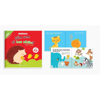 [Chuẩn NXB] Sách – Combo 8 cuốn Ehon toán học đầu đời cùng con học toán - Song ngữ Anh Việt cho bé 0-3 tuổi