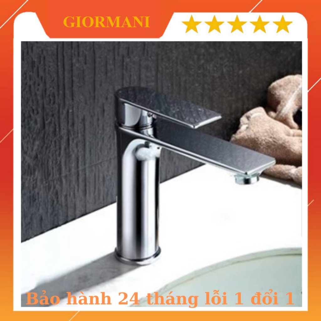 Vòi rửa mặt, vòi lavabo nóng lạnh cao cấp GIORMANI SNL52 kèm đôi dây cấp nước inox
