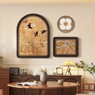 SET 3 Tranh Đồng Hồ Phong Cách Indochine Trang Trí Phòng Ngủ, Phòng Khách, Homestay - Tranh Decor Vintage Hiện Đại