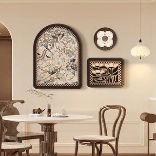 SET 3 Tranh Đồng Hồ Phong Cách Indochine Trang Trí Phòng Ngủ, Phòng Khách, Homestay - Tranh Decor Vintage Hiện Đại
