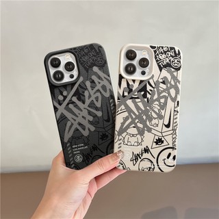 Ốp Lưng iPhone TPU Hoạ Tiết Da Mềm S.tus.sy Chống Sốc, Bảo Vệ Camera - iP X/XS/11/12/13/14/15/16/17/Plus/Pro/Max/Air