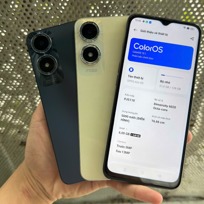Điện thoại OPPO A2x 5G  6G/128GB Dimensity 6020 Pin 5000 mAh BH 06 Tháng