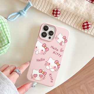 Ốp Lưng iPhone TPU Hoạ Tiết Da Mềm Pink Hello Cat Chống Sốc, Bảo Vệ Camera - iP X/Xs/Xr/11/12/13/14/15/16/Pro/Max/Air