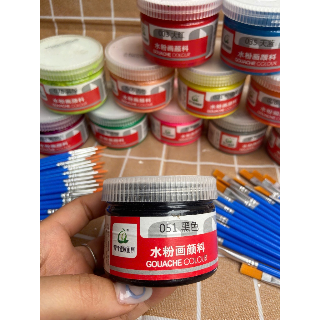 Màu nước Gouache dạng hũ 100ml Deli - Chất siêu mịn, dễ dàng trộn, thiết kế thời trang sử dụng tiện