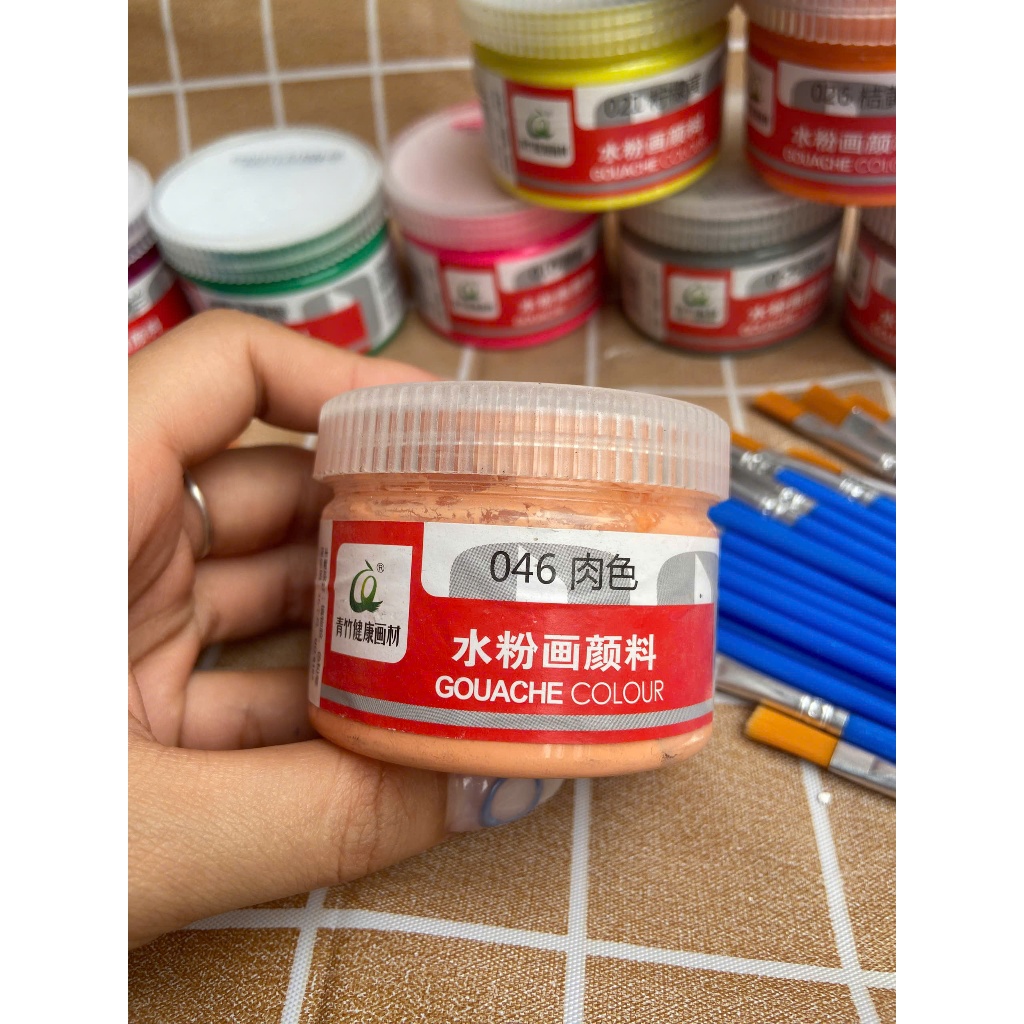Màu nước Gouache dạng hũ 100ml Deli - Chất siêu mịn, dễ dàng trộn, thiết kế thời trang sử dụng tiện
