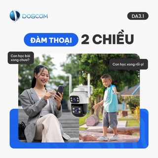 Camera wifi DOSCOM DA3.1, camera ngoài trời 360° đàm thoại 2 chiều, chống nước IP66 BH 12 tháng