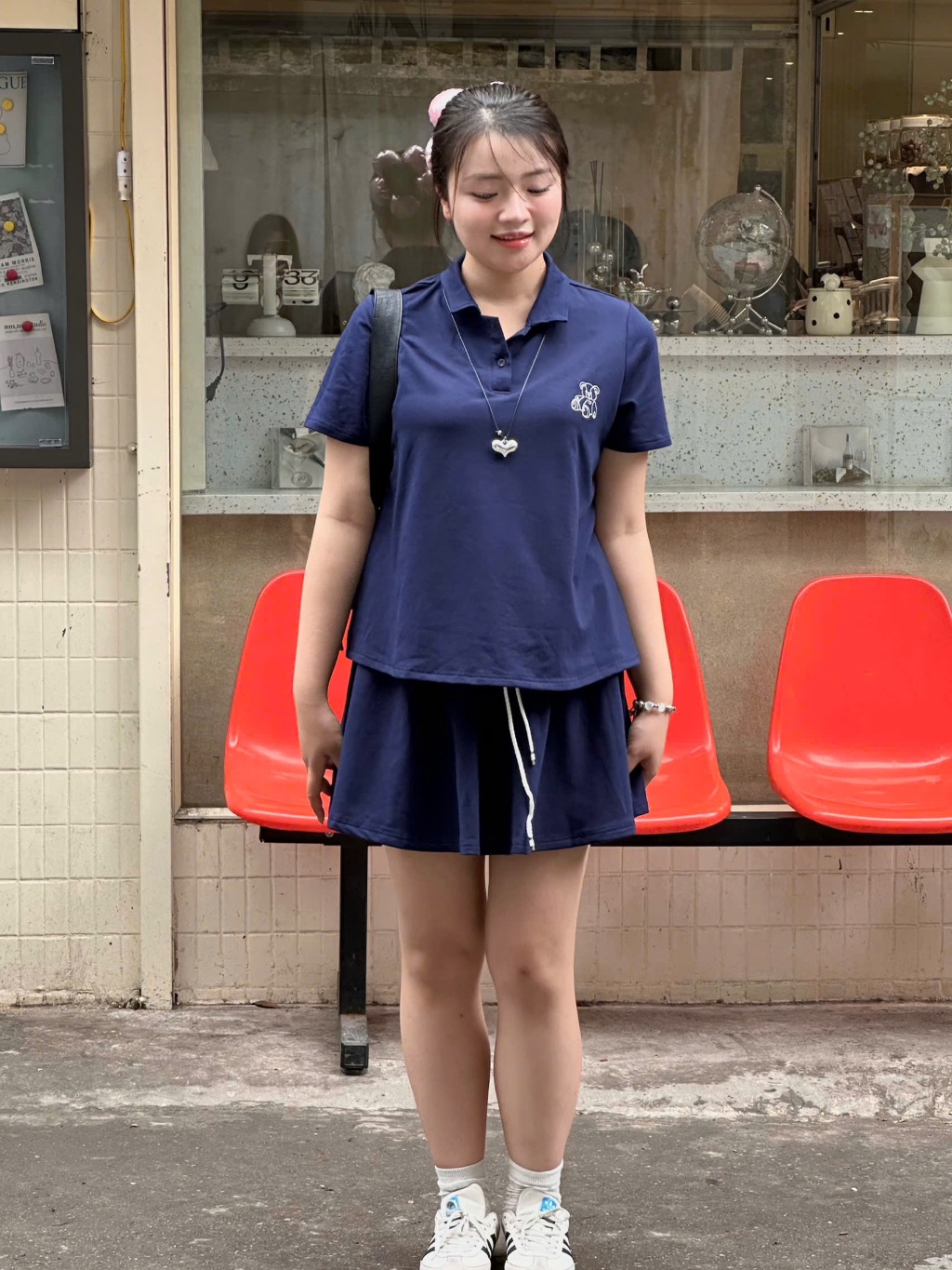 Ảnh Set bộ thun suông cổ polo + chân váy BIGSIZE (55kg đến 95kg) – 25HYBD095 - [BU Bigsize Young] 1