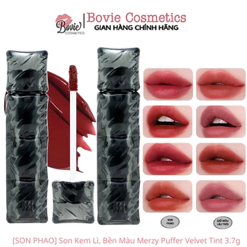 Son Kem Lì, Bền Màu Merzy Puffer Velvet Tint 3.7g