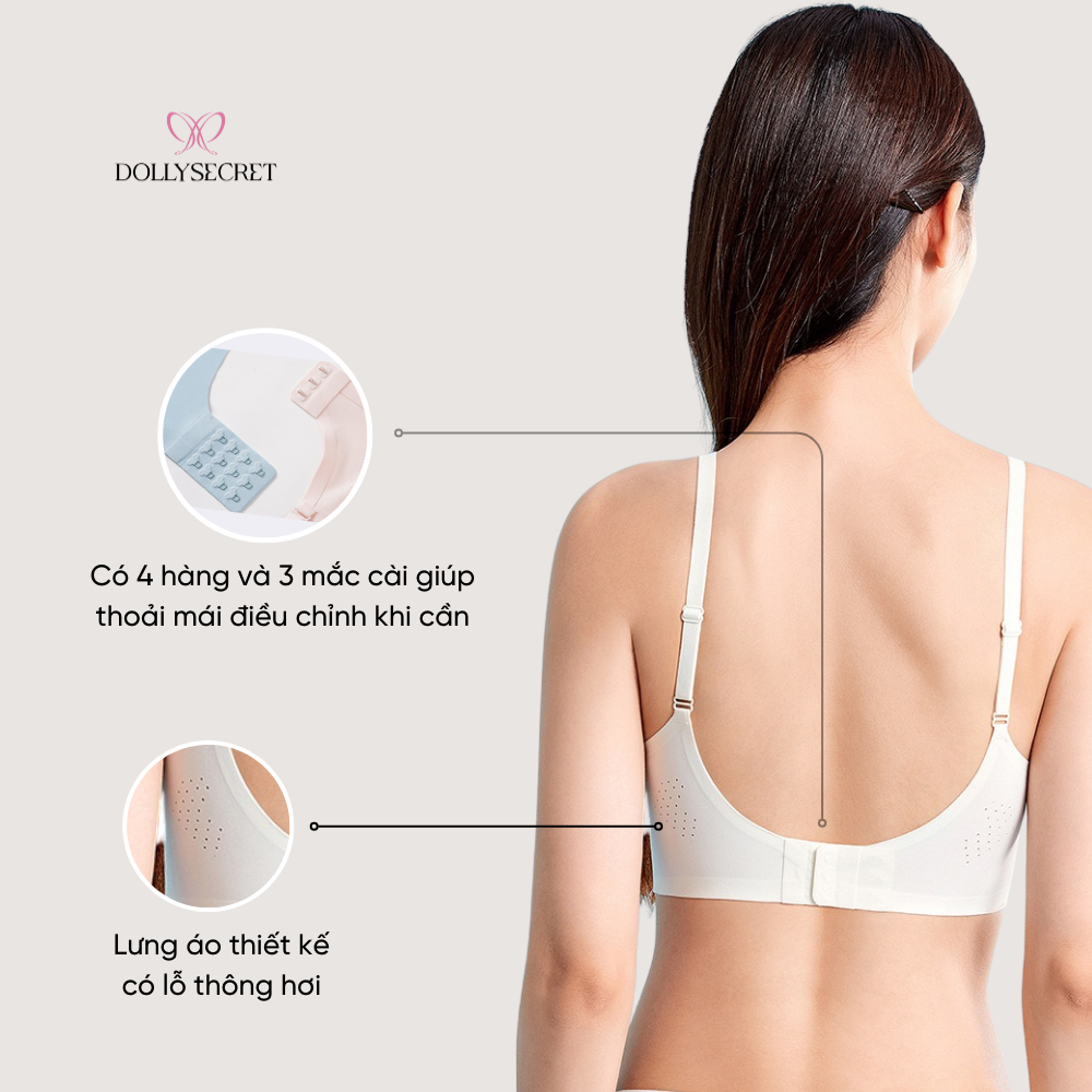 Áo Lót Không Gọng Nâng Size Premium 2 in 1 Áo Ngực Nữ Độn Tự Nhiên DOLLY SECRET A62