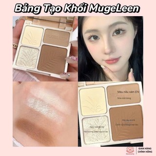 [Tặng cọ khối] Bảng Tạo Khối Muge Leen, Highlighter  Face Matte Shadow Lash Glow Brighten Contour Shimmer Pow