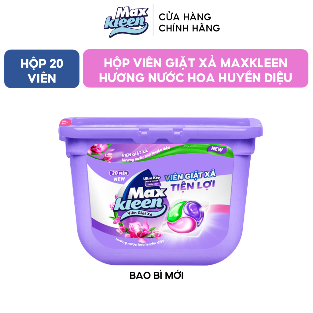 Ảnh Hộp Viên Giặt Xả MaxKleen Hương Nước Hoa Huyền Diệu 300g (20 Viên) 2