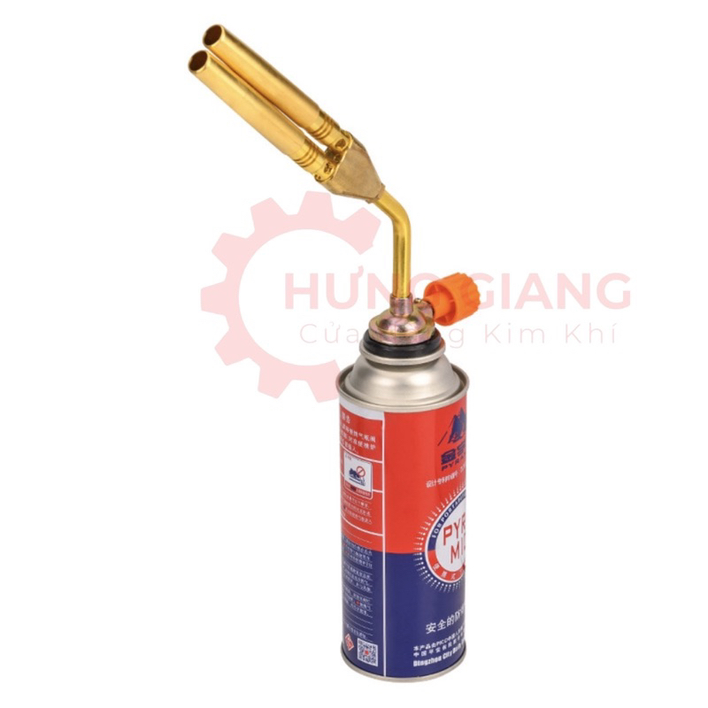 Đèn Khò Ga, Đầu Khò 2 Ống Bằng Đồng Dùng Cho Bình mini CHÍNH HÃNG