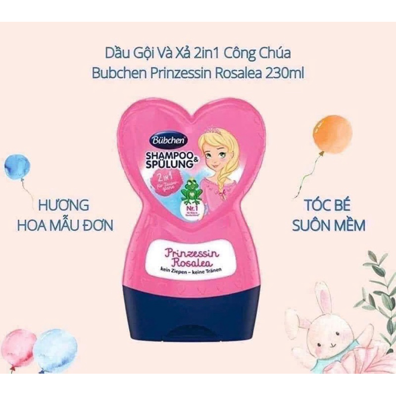 Dầu gội xả Bubchen bé gái 2in1