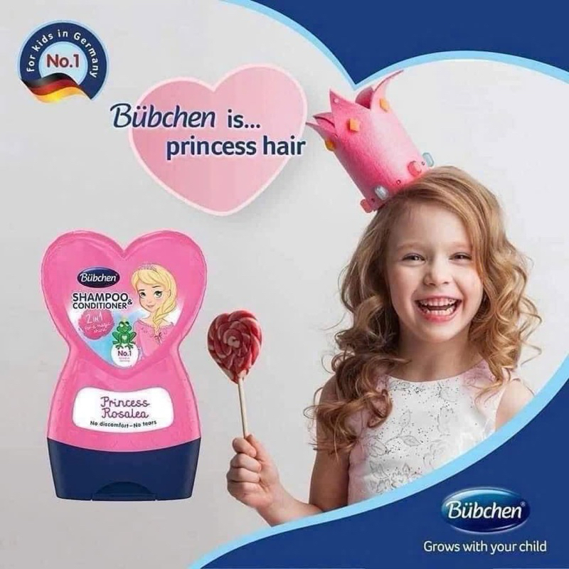 Dầu gội xả Bubchen bé gái 2in1