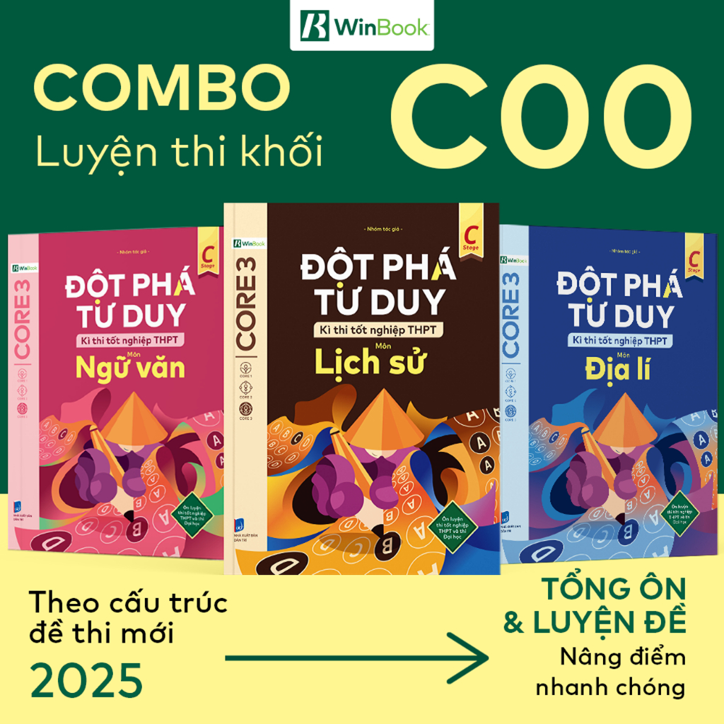 Ảnh Bộ 3 cuốn Đột phá tư duy kì thi tốt nghiệp THPT môn Văn, Sử, Địa 1