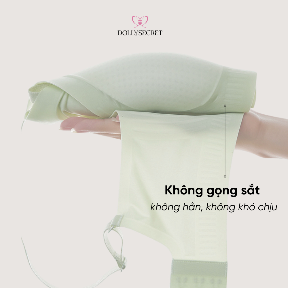 Áo Lót CRYSTAL ICE Lụa Băng Thoáng Khí 360 DOLLY SECRET Không Gọng Không Lộ Viền A63