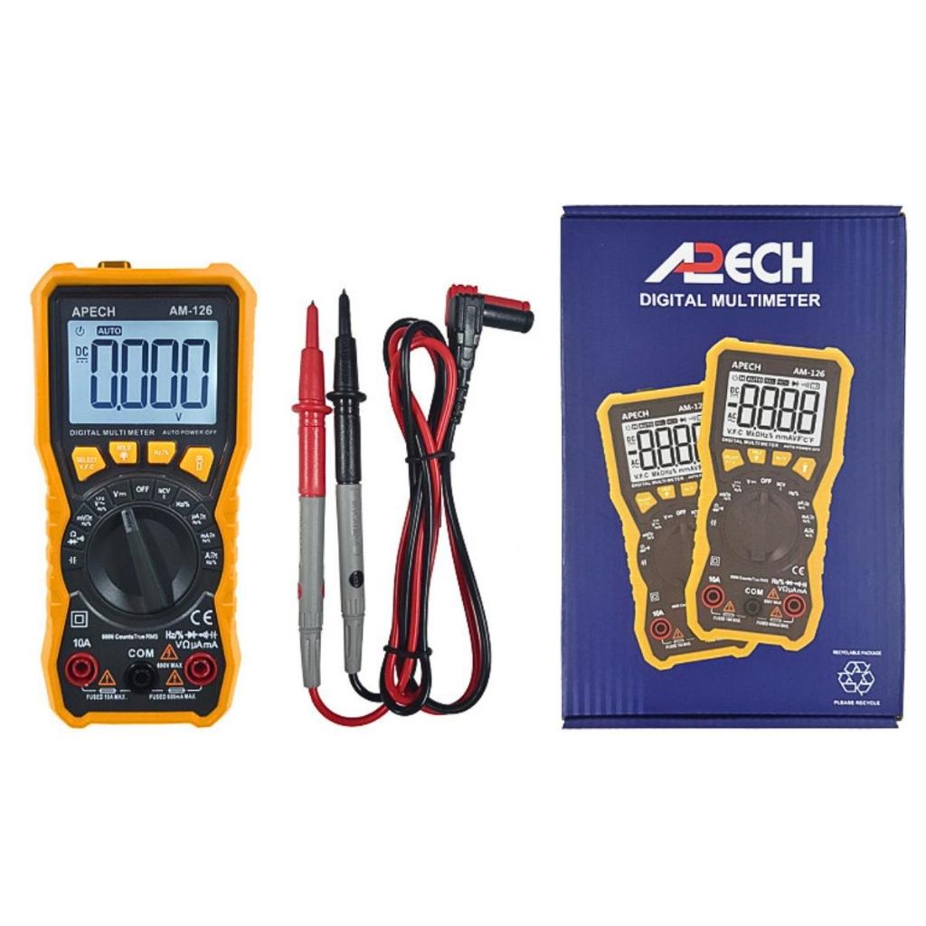 Đồng Hồ Vạn Năng Đo Điện APECH AM126 TrueRMS, Tự Động Chọn Thang Đo - Anh Phát