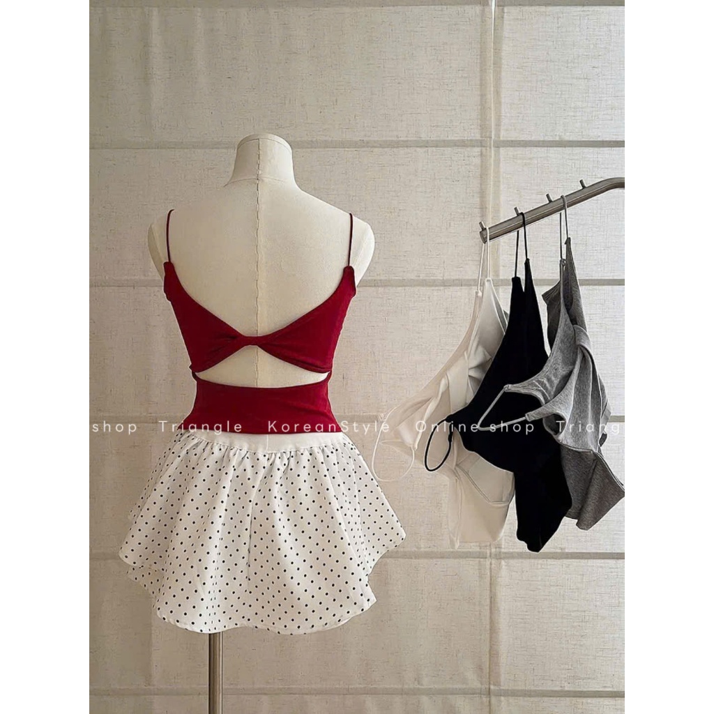 Triangle - Hot Camisole (Cân nhắc kỹ, return is not welcomed) - Áo hai dây đan lưng siêu hot phong cách gợi cảm, sexy