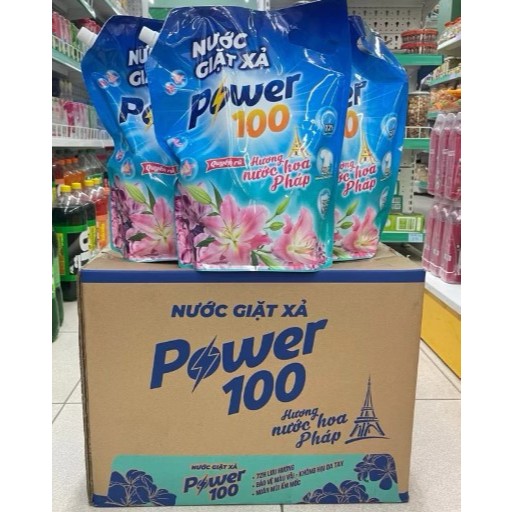 [TẶNG QUÀ HĐ 200K TRỞ LÊN TỪ 05-08.07]Nước Giặt Xả Power 100 Hương Nước Hoa Pháp Túi 3.2Kg