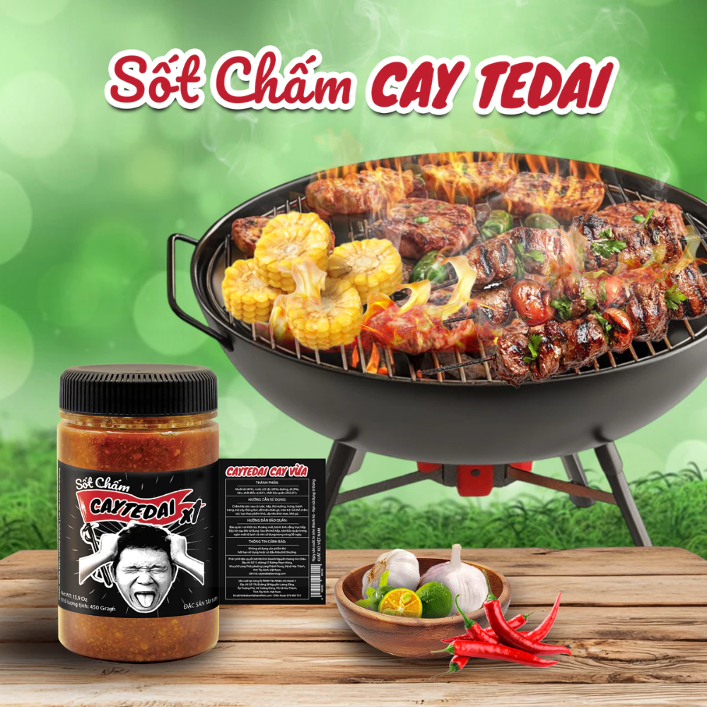 Sốt Chấm CayTeDai x1 CAY VỪA - Sốt Muối Chấm Lâm Vlog Cay Tê Dại x1