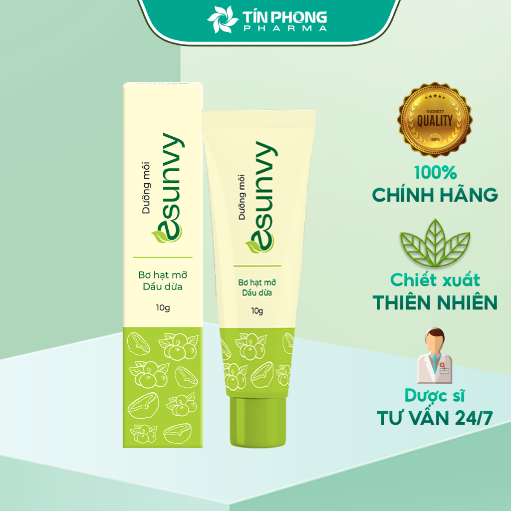 Ảnh Dưỡng Môi Esunvy Bảo Vệ Môi Không Bị Khô Ráp, Nứt Nẻ, Luôn Căng Mọng, Mềm Mại Tự Nhiên Tuýp 10g TMP004 1