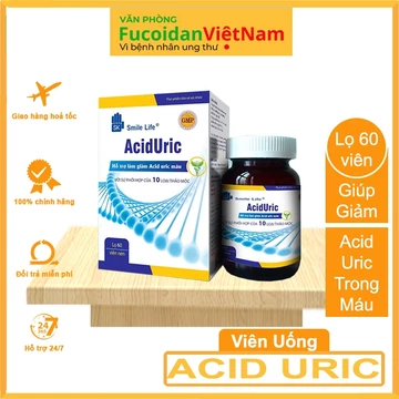 Gói 4 hộp Acid Uric - làm giảm Acid Uric máu, Lọ 60 viên