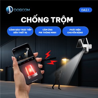 Camera năng lượng mặt trời DOSCOM DA2.1, camera 4G ngoài trời giám sát an ninh toàn cảnh 360°