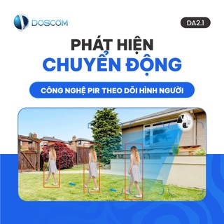 Camera năng lượng mặt trời DOSCOM DA2.1, camera 4G ngoài trời giám sát an ninh toàn cảnh 360°