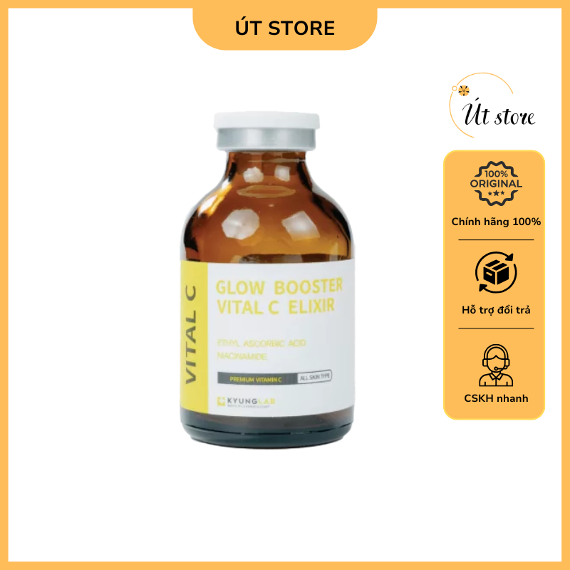 Serum huyết thanh KYUNGLAB GLOW BOOSTER VITAL C ELIXIR 30ML hỗ trợ da sáng, đều màu, ngừa lão hoá