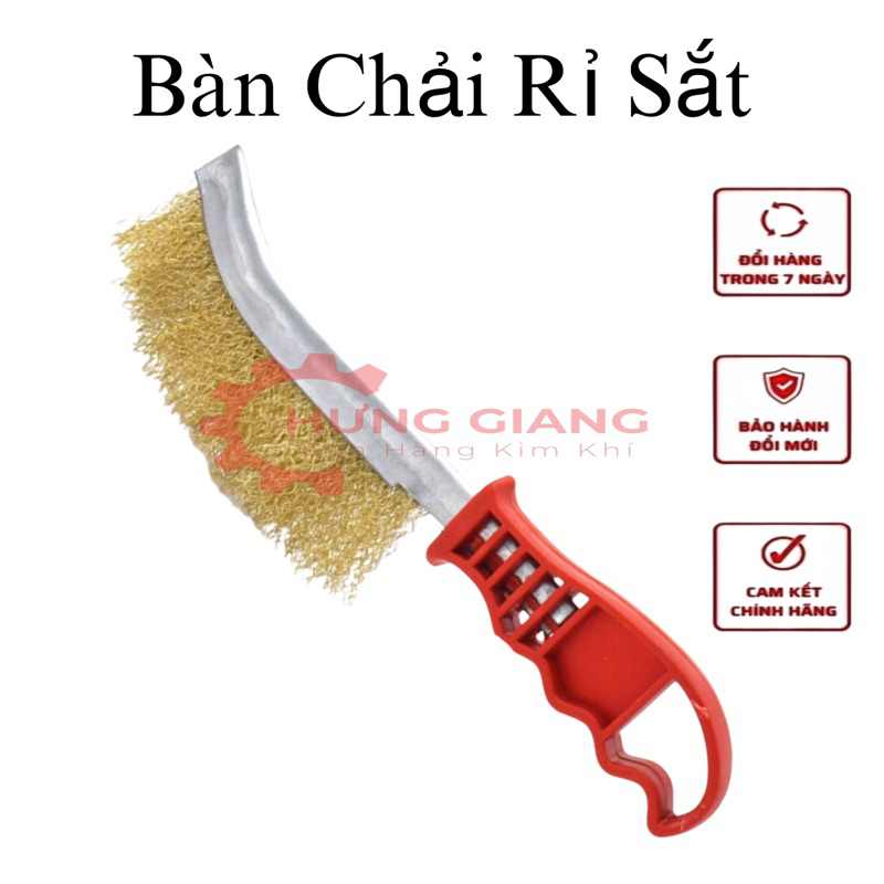 Chổi Đánh Rỉ Sắt, Bàn Chải Đánh Rỉ Sắt Chuôi Đỏ Dễ Sử Dụng