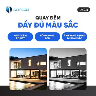 Camera ngoài trời 4G DOSCOM DA2.4 sử dụng năng lượng mặt trời, giám sát an ninh 360° , chống nước IP67, tặng kèm sim 4G