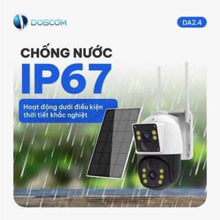 Camera ngoài trời 4G DOSCOM DA2.4 sử dụng năng lượng mặt trời, giám sát an ninh 360° , chống nước IP67, tặng kèm sim 4G