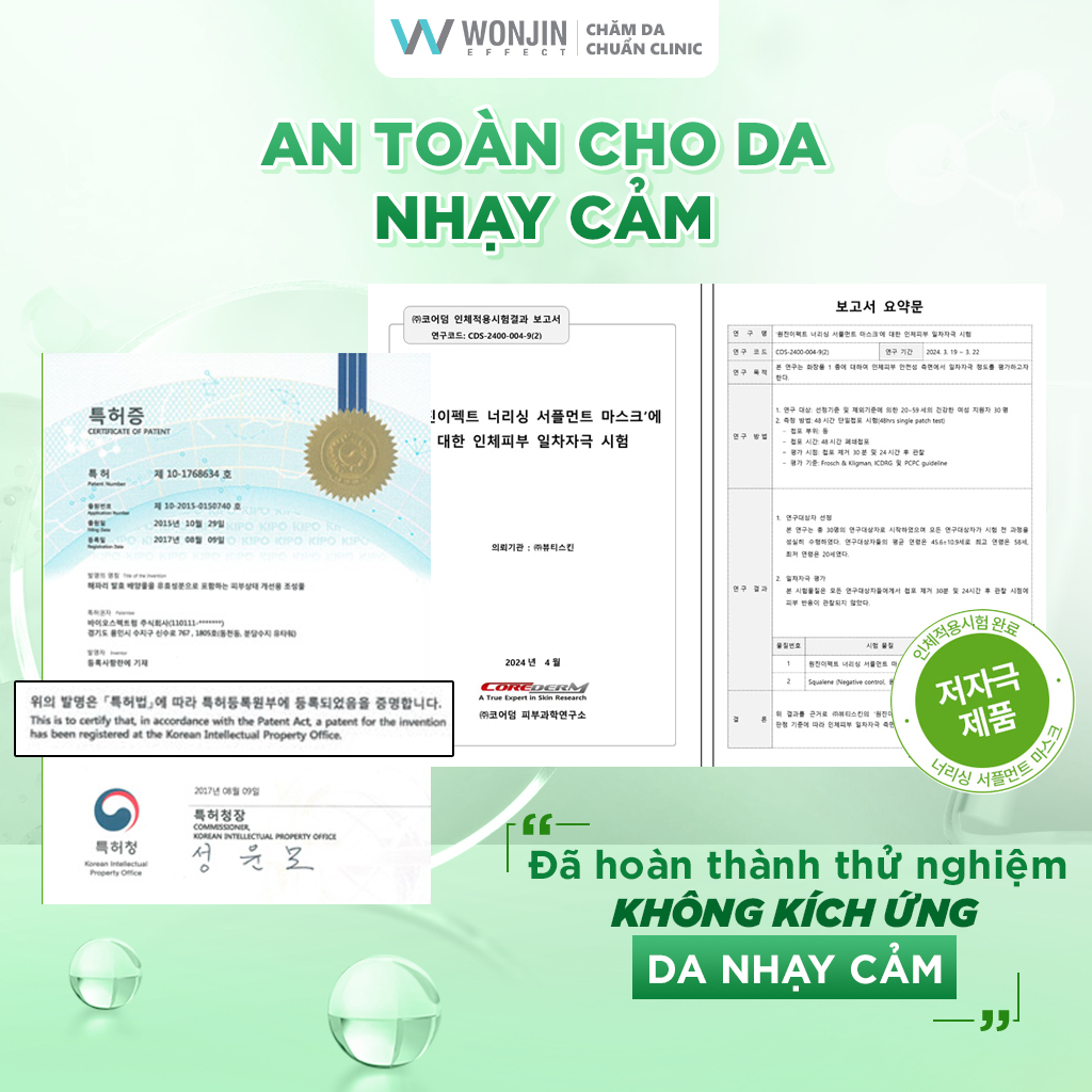 Ảnh Combo 10 Mặt Nạ Phục Hồi Chuyên Sâu WonJin Effect Nourising Supplement Mask 30g [KOL] 3