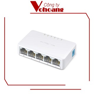 Switch Desktop 5 cổng 10/100Mbps Mercusys MS105 nhỏ gọn, kết nối ổn định