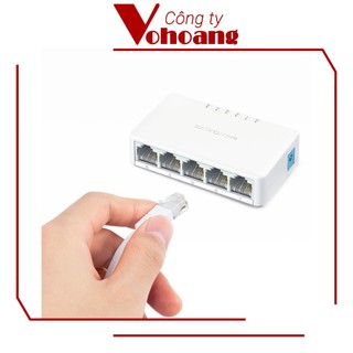 Switch Desktop 5 cổng 10/100Mbps Mercusys MS105 nhỏ gọn, kết nối ổn định
