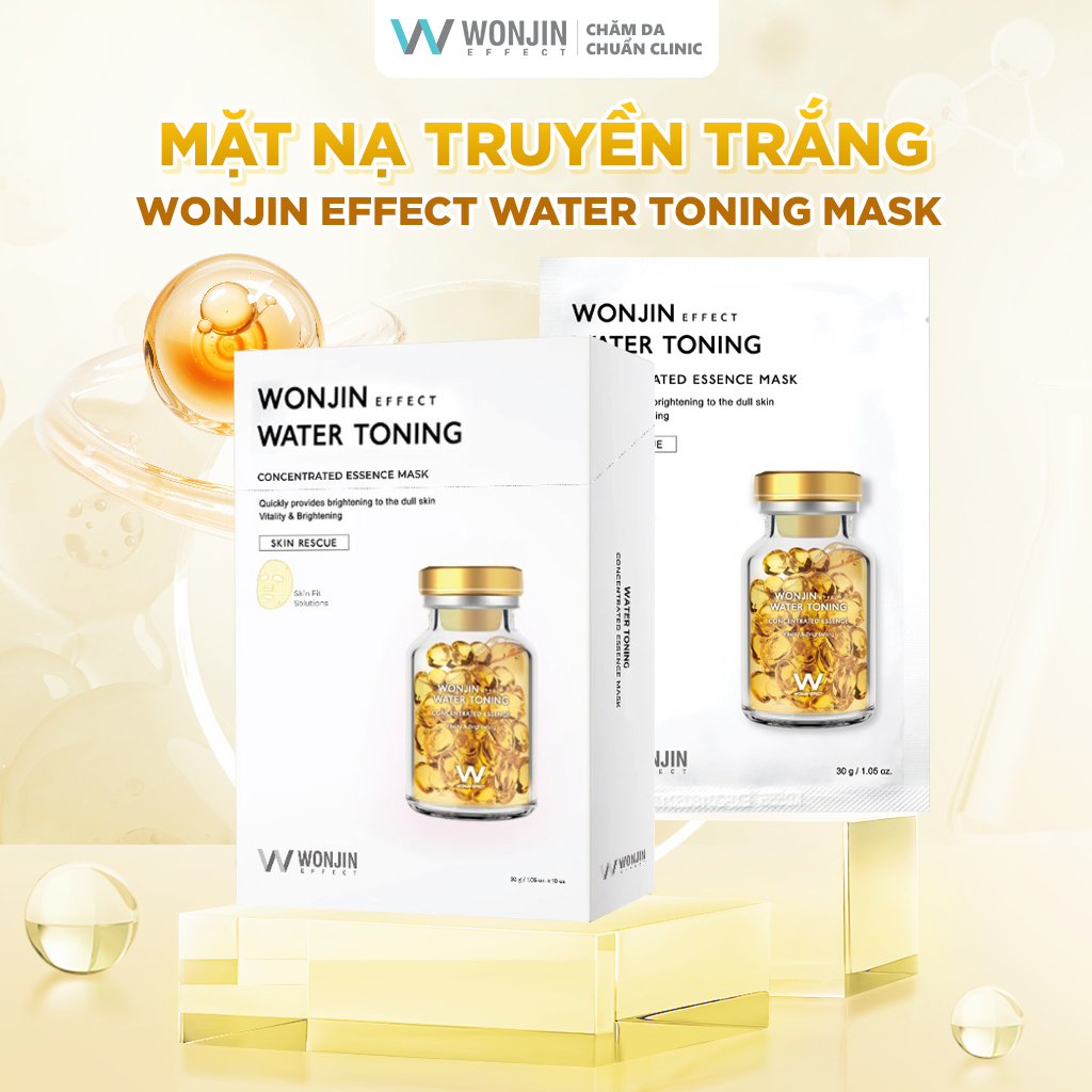 Ảnh Combo 10 Mặt Nạ Dưỡng Trắng WonJin Effect Water Toning Mask 30g [B1] 1