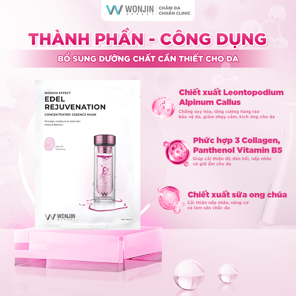 Ảnh Combo 10 Mặt Nạ Dưỡng Da Chuyên Sâu MIX WonJin Effect Mask 30g x10 [KOL] 1
