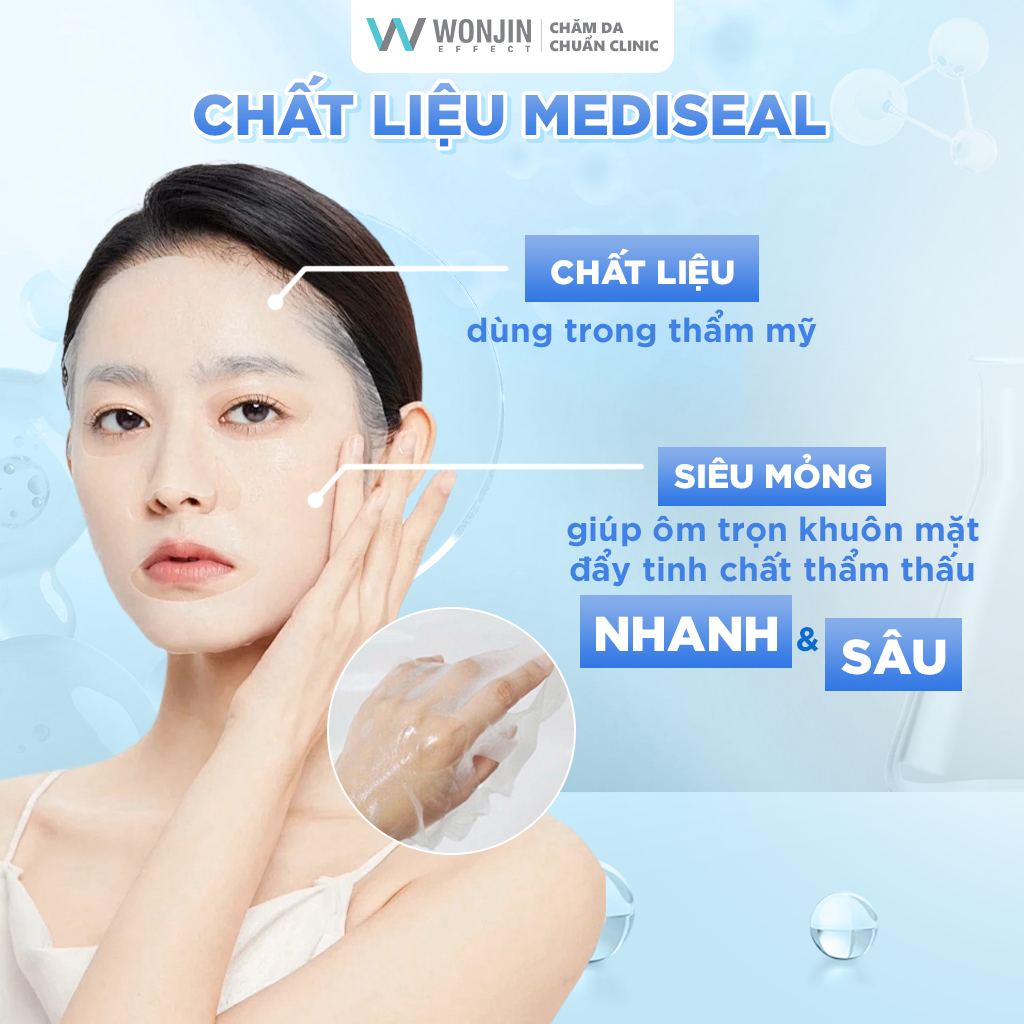 Ảnh Combo 10 Mặt Nạ Truyền HA Cấp Ẩm Chuyên Sâu WonJin Effect Hydro Rise Hyaluronic Mask[B1] 1